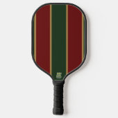 Klassieke Kerst Groen en Rood met Gouden Trim Pickleball Paddle (Achterkant)