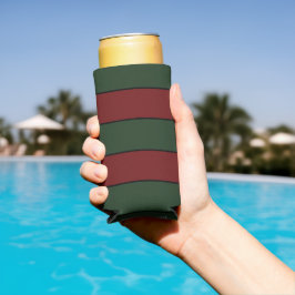 Klassieke Kerst Groen En Rood Strepen Seltzer Blikjeskoeler