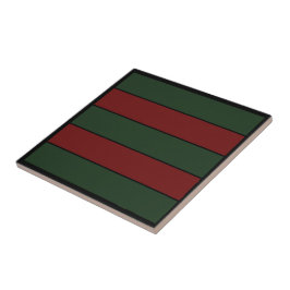 Klassieke Kerst Groen En Rood Strepen  Tegeltje
