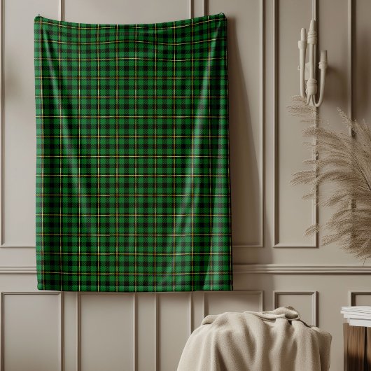 Klassieke Kerst Groen Goud Tartan Plaid Fleece Deken