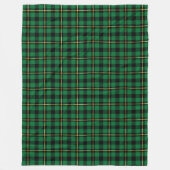 Klassieke Kerst Groen Goud Tartan Plaid Fleece Deken (Voorkant)