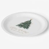 Klassieke Kerst Groen Papieren Bordje (Gekanteld)