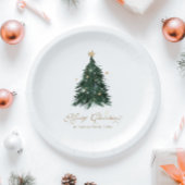 Klassieke Kerst Groen Papieren Bordje