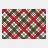 Klassieke kerst groen, rood wit plaid inpakpapier vel (Voorkant 2)