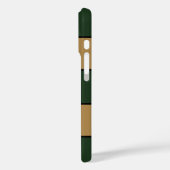Klassieke Kerst groene en gouden strepen Case-Mate iPhone Case (Achterkant / Links)