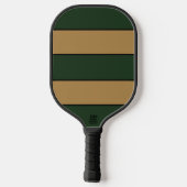 Klassieke Kerst groene en gouden strepen Pickleball Paddle (Achterkant)