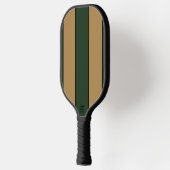 Klassieke Kerst groene en gouden strepen Pickleball Paddle (Links)