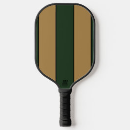 Klassieke Kerst groene en gouden strepen Pickleball Paddle