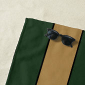 Klassieke Kerst groene en gouden strepen Strandlaken (In situ)