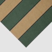 Klassieke Kerst groene en gouden strepen Tissuepapier (Detail)