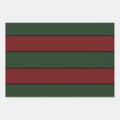 Klassieke Kerst groene en rode strepen Inpakpapier Vel (Voorkant)