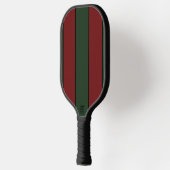 Klassieke Kerst groene en rode strepen Pickleball Paddle (Links)