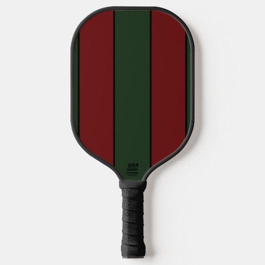 Klassieke Kerst groene en rode strepen Pickleball Paddle (Voorkant)