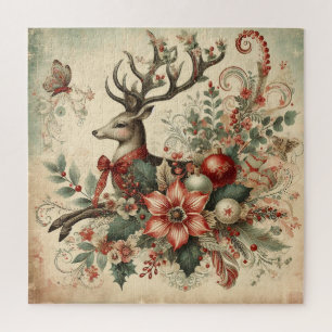 Klassieke Kerst Herten Jigsaw Puzzel
