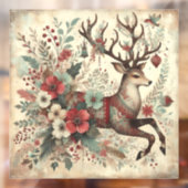 Klassieke Kerst Herten Window Cling Raamsticker (Vel 2)