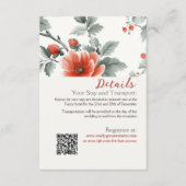 Klassieke Kerst Huwelijksdetails & Route Informatiekaartje (Voorkant)