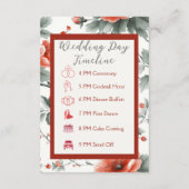 Klassieke Kerst Huwelijksdetails & Route Informatiekaartje (Achterkant)