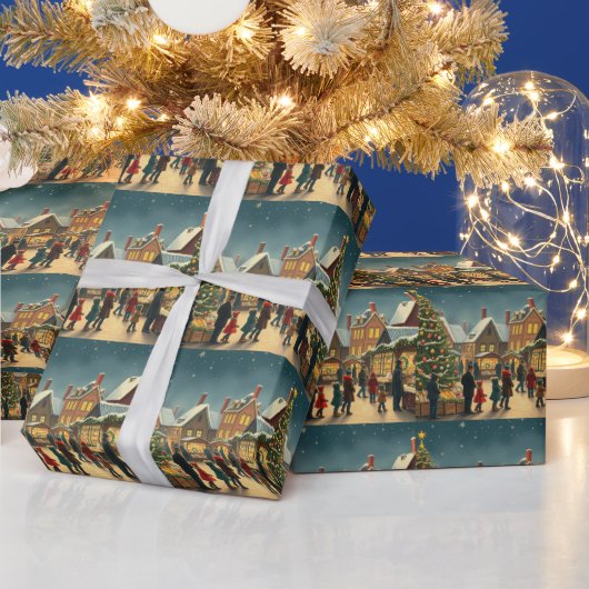 Klassieke Kerst Illustratie Cadeaupapier (Feestdagen)