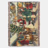Klassieke Kerst Illustratie Deken (Voorkant Verticaal)