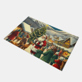 Klassieke Kerst Illustratie Deurmat (Schuin)