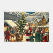 Klassieke Kerst Illustratie Deurmat (Voorkant)