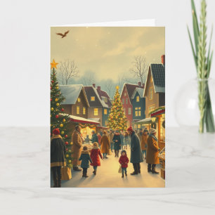 Klassieke Kerst Illustratie Feestdagen Kaart