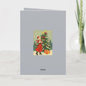 Klassieke Kerst Illustratie Kaart (Achterkant)