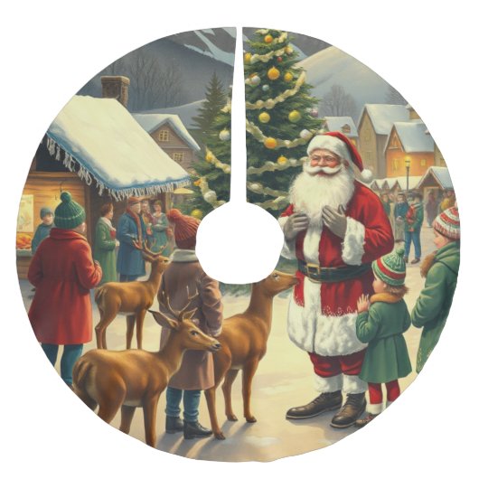Klassieke Kerst Illustratie Kerstboom Rok (Voorkant)