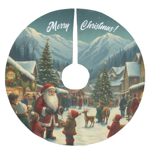 Klassieke Kerst Illustratie Kerstboom Rok (Voorkant)
