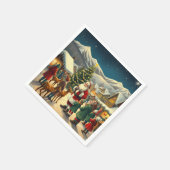 Klassieke Kerst Illustratie Servet (Hoek)