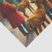 Klassieke Kerst Illustratie Tissuepapier (Detail)
