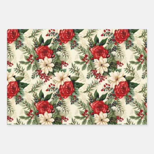 Klassieke kerst inpakpapier vel (Voorkant)