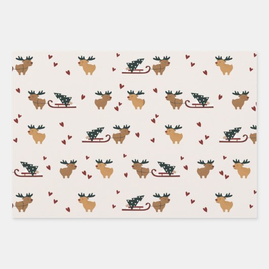 Klassieke kerst inpakpapier vel (Voorkant 2)