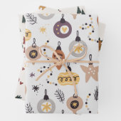 Klassieke kerst inpakpapier vel (In situ)