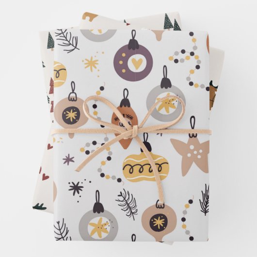 Klassieke kerst inpakpapier vel (In situ)