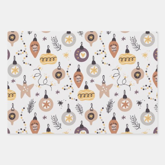 Klassieke kerst inpakpapier vel (Voorkant)