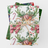 Klassieke kerst inpakpapier vel (In situ)