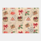 Klassieke kerst inpakpapier vel (Voorkant)