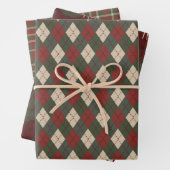 Klassieke kerst inpakpapier vel (In situ)