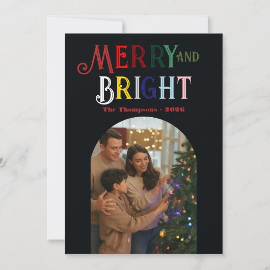 Klassieke kerst "Jaaroverzicht" foto's Kerstmis Feestdagenkaart (Voorkant)