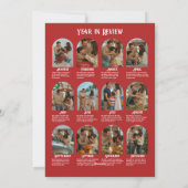 Klassieke kerst "Jaaroverzicht" foto's Kerstmis Feestdagenkaart (Achterkant)