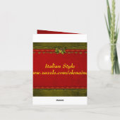 Klassieke kerst Kaart (Achterkant)