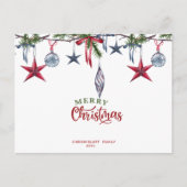 Klassieke kerst Kaart, aangepaste kerst ornamenten Feestdagenkaart (Voorkant)