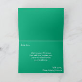 Klassieke Kerst Kaart in rood en groen (Binnen)