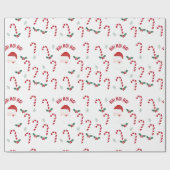 Klassieke Kerst Kerststok Cadeaupapier (Vlak)
