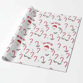 Klassieke Kerst Kerststok Cadeaupapier