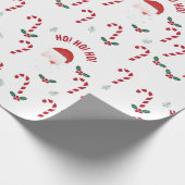 Klassieke Kerst Kerststok Cadeaupapier (Hoek)
