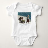 Klassieke Kerst Kinderen Sleden Winter Romper (Voorkant)