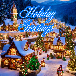 Klassieke Kerst Kleurrijke Kerstgroeten Feestdagen Kaart