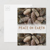 Klassieke Kerst Knapzak Vrede Op Aarde Feestdagenkaart (Voorkant / Achterkant)